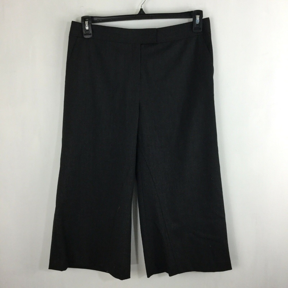Lafayette 148 Cropped Wool Capri Wide Leg Pants